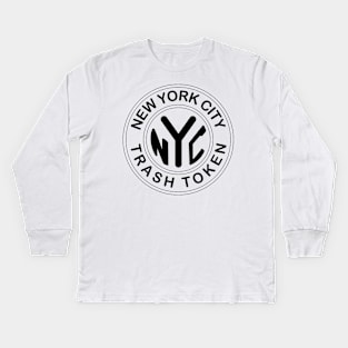 Trash Token (Outline) Kids Long Sleeve T-Shirt